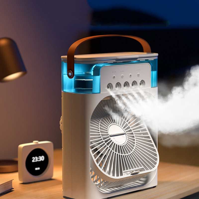 Portable Air Conditioner Fan USB Electric Fan With Led Night Light,
