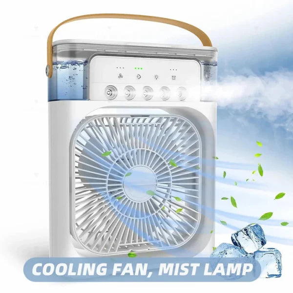 Portable Air Conditioner Fan USB Electric Fan With Led Night Light,